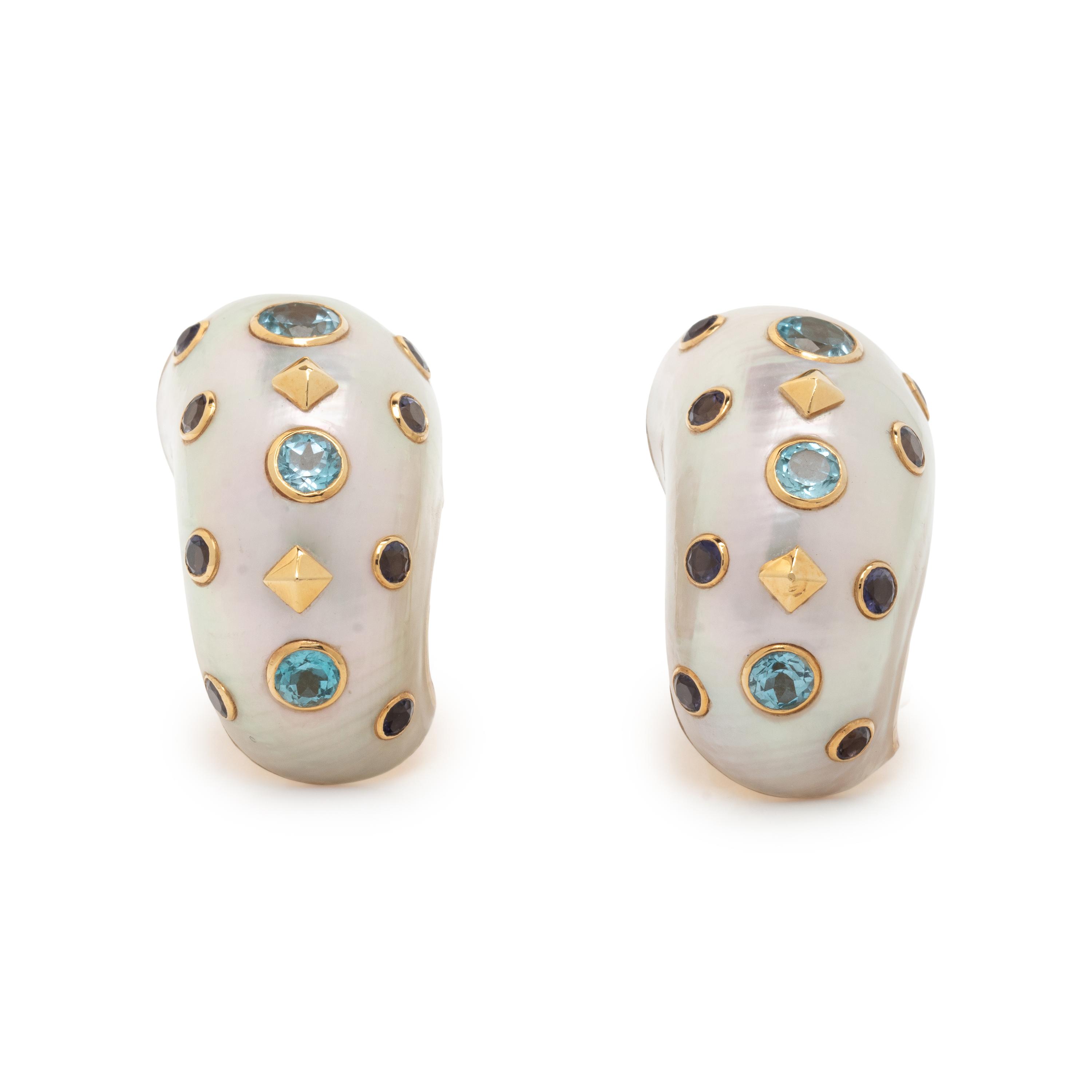 TRIANON, TURBO SHELL AND MULTIGEM EARRINGS
