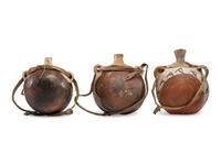 Acoma and Laguna Polychrome Pottery Canteens