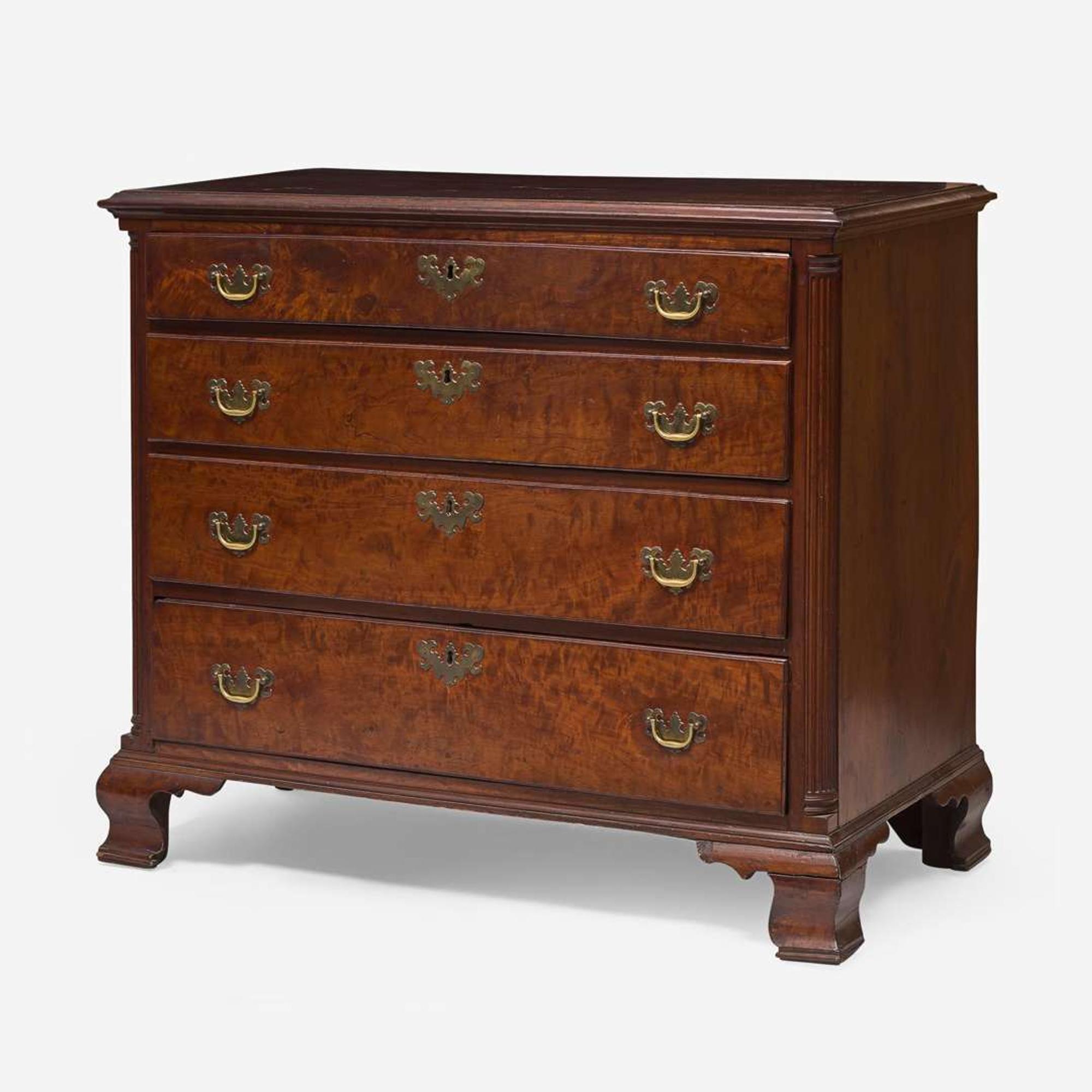 A Chippendale carved mahogany chest of drawers Philadelphia, PA, circa 1780