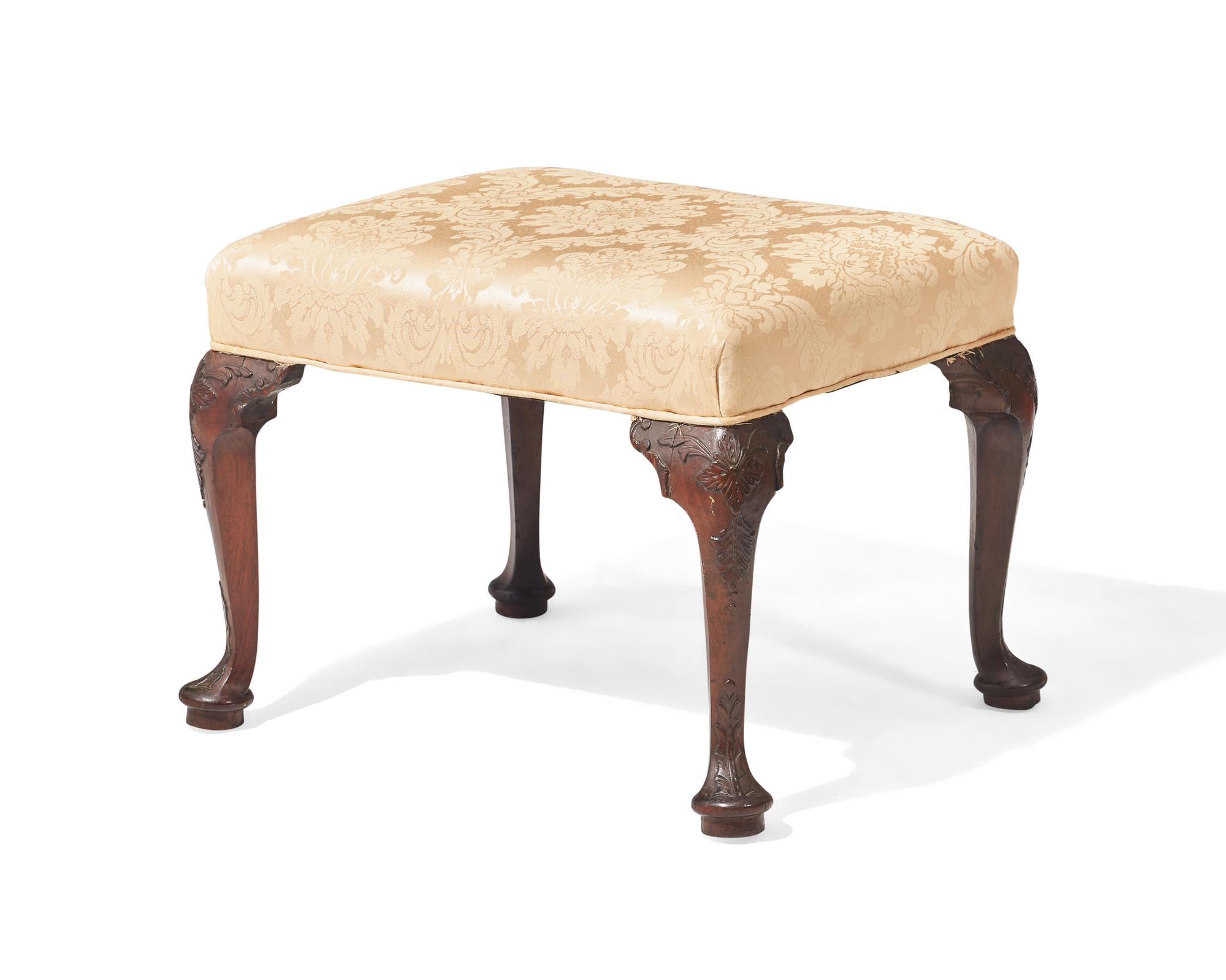 A George II mahogany stool, circa 1740