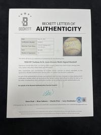 A 1926 New York Yankees Multi Signed Autograph Baseball Featuring Babe Ruth and Lou Gehrig (Beckett Authentication Services)