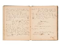 JACKSON, Col. Oscar L. (1840-1920). Five journals, incl. descriptions of Oscar L. Jackson's political activism during the 1860 campaign and his service with 63rd OVI, with campaign broadside noting Jackson as a speaker.