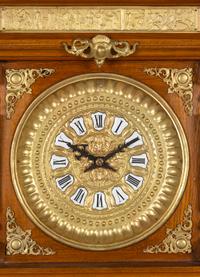 A Continental Gilt Metal Mounted Walnut Regulator Clock
