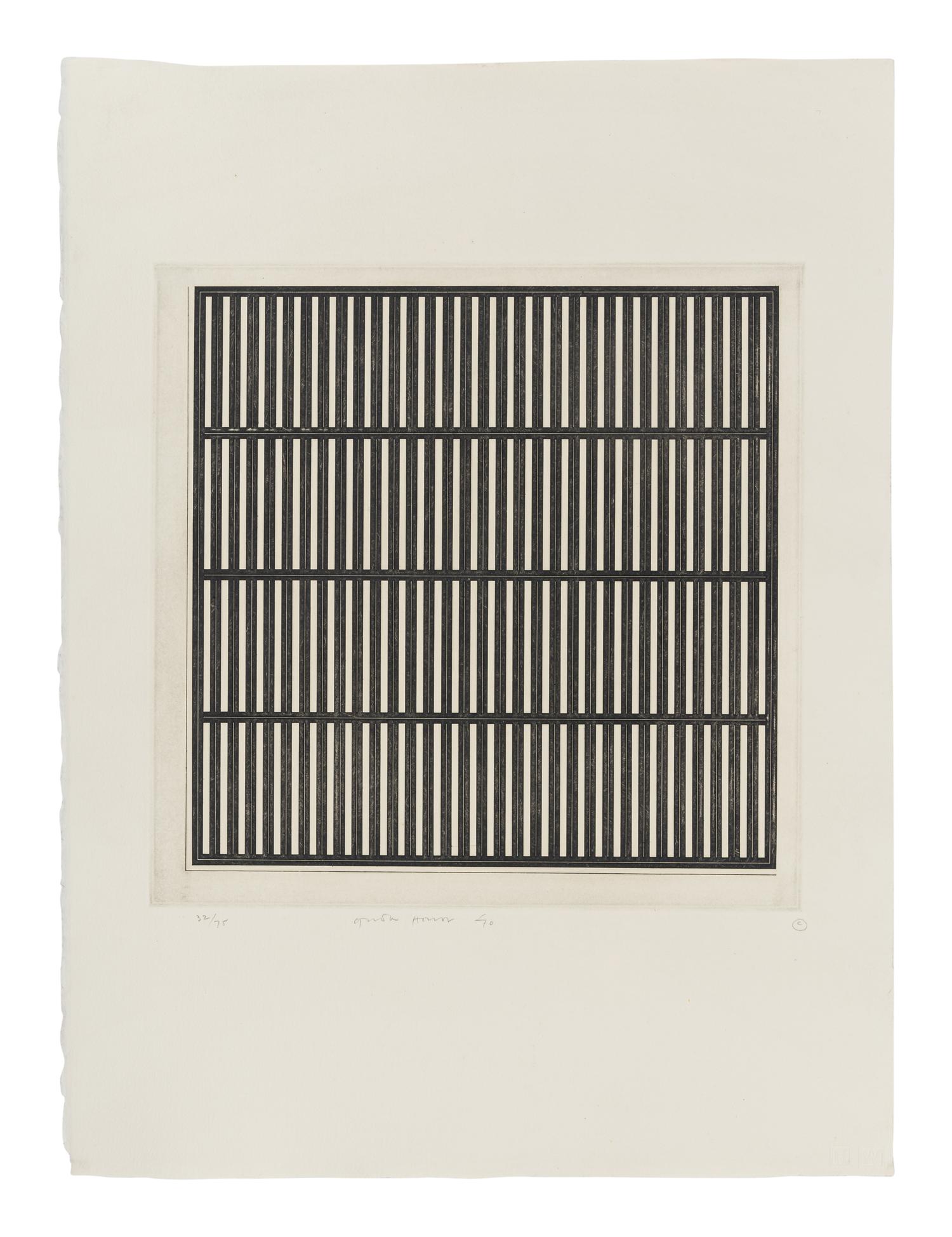 A Group of Six Prints ( Ladder Box: A; Multi Case B; Certical Screen: C; Drop Mitres: D; Quoined Chase: E; Mitred Matrix: F ), 1970
