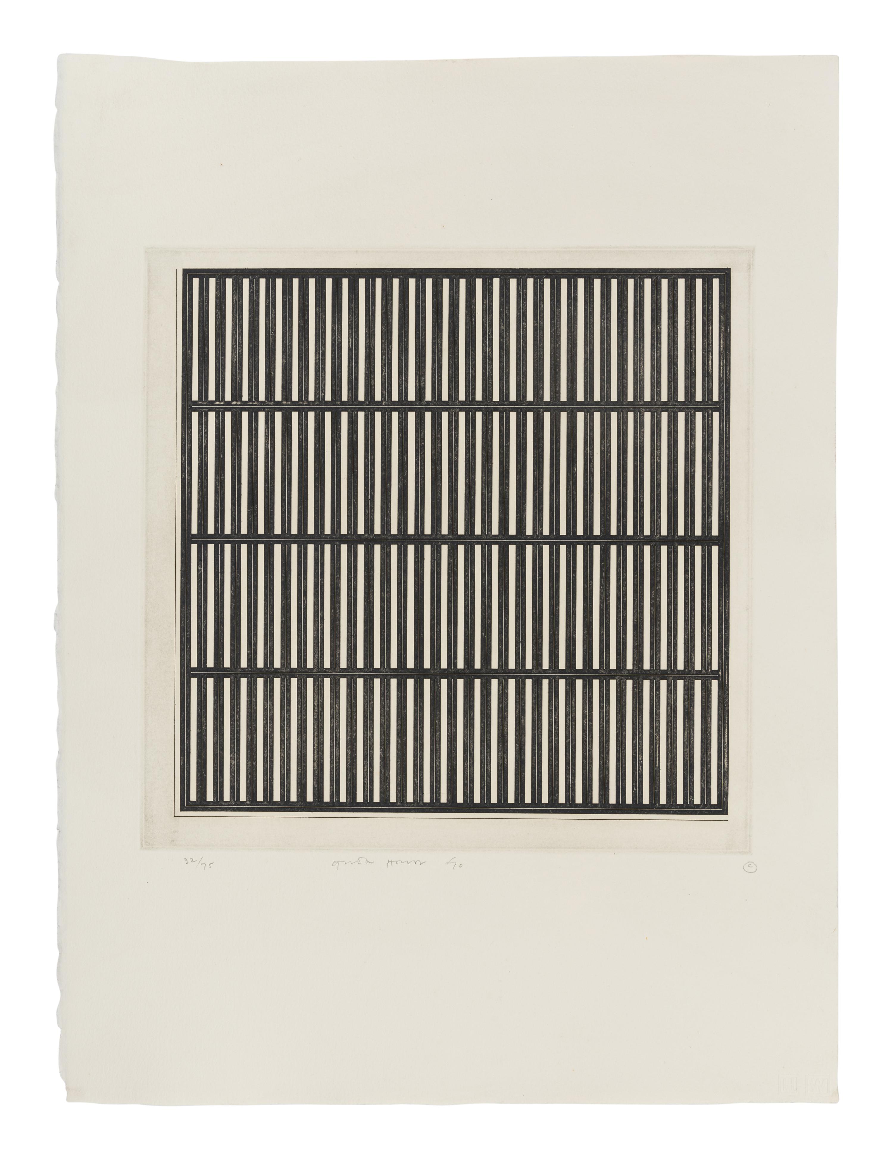 A Group of Six Prints ( Ladder Box: A; Multi Case B; Certical Screen: C; Drop Mitres: D; Quoined Chase: E; Mitred Matrix: F ), 1970