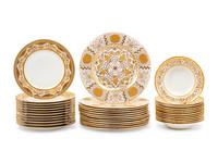 Three Sets of Gilt Decorated Porcelain Plates