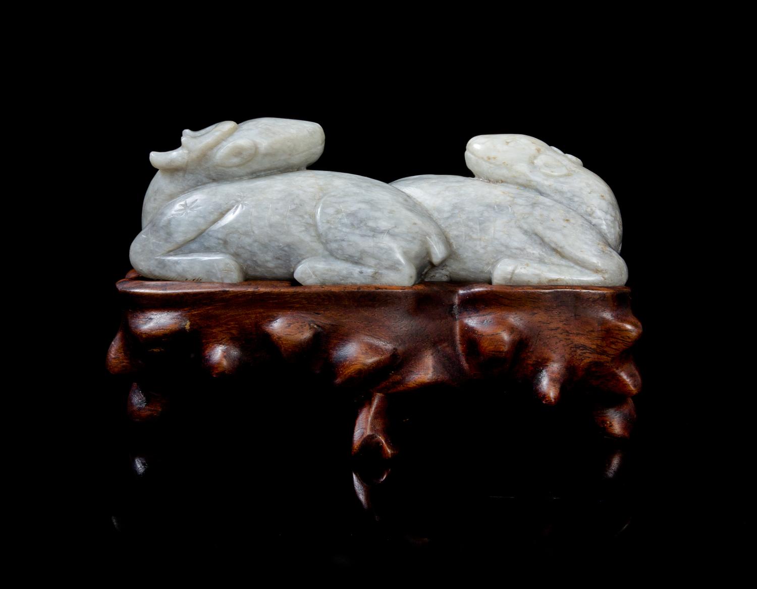 A Chicken Bone Jade Brush Rest 18TH CENTURY Length 4 1/2 inches. — LIKELY 18TH CENTURY