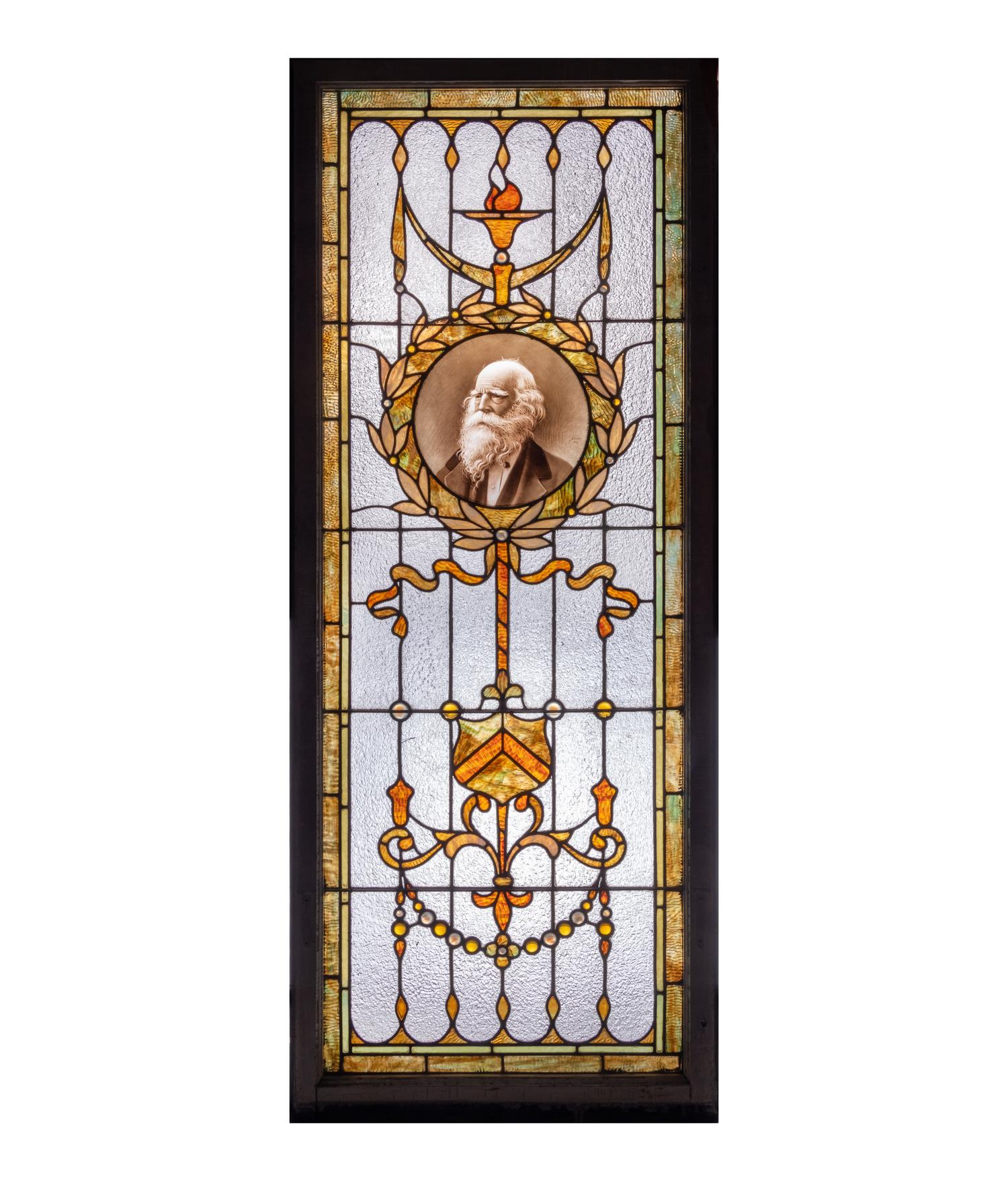 Two Leo P. Frohe Stained Glass Panels