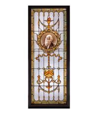 Two Leo P. Frohe Stained Glass Panels