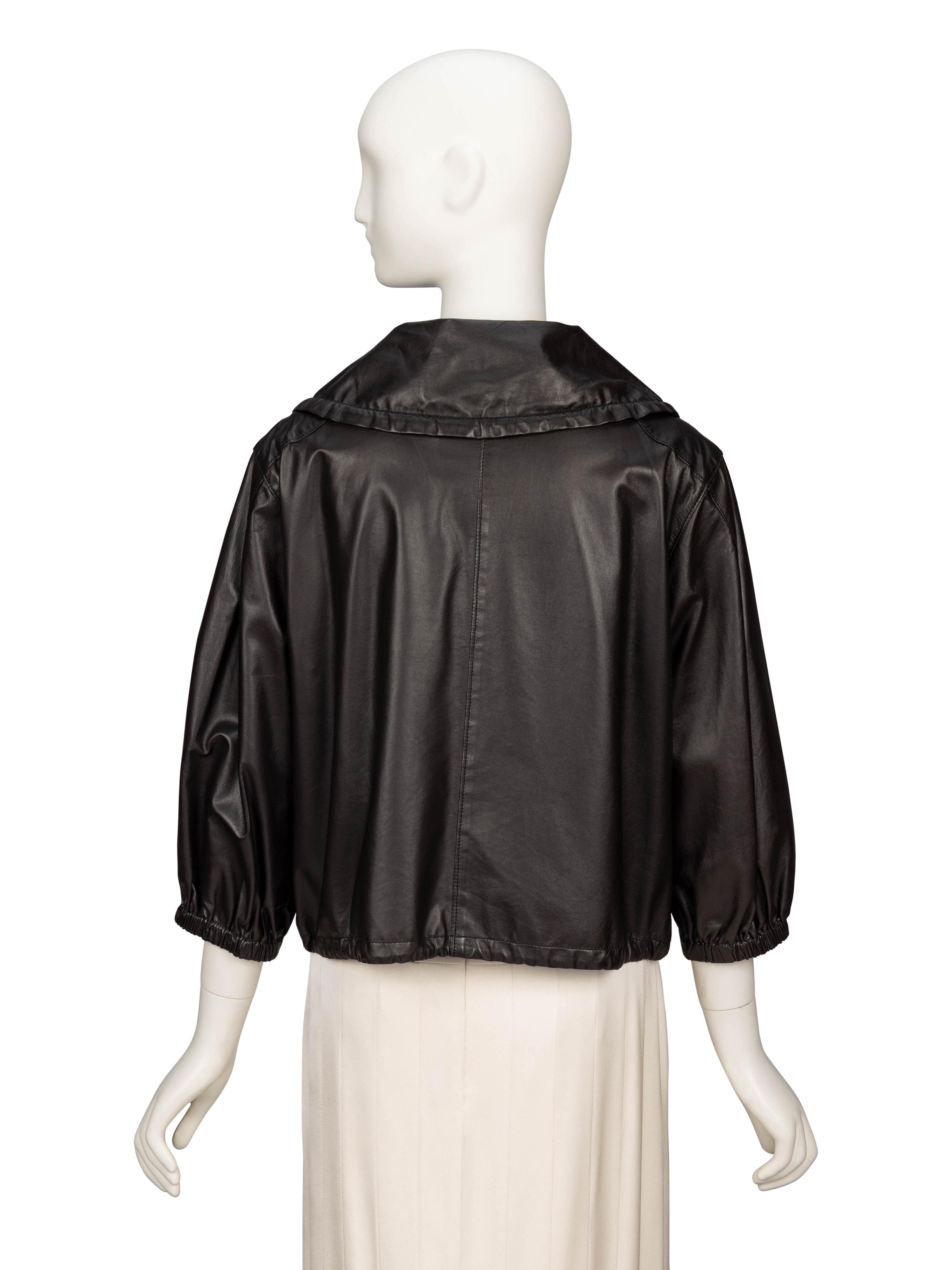 Prada, Leather Blouson Jacket