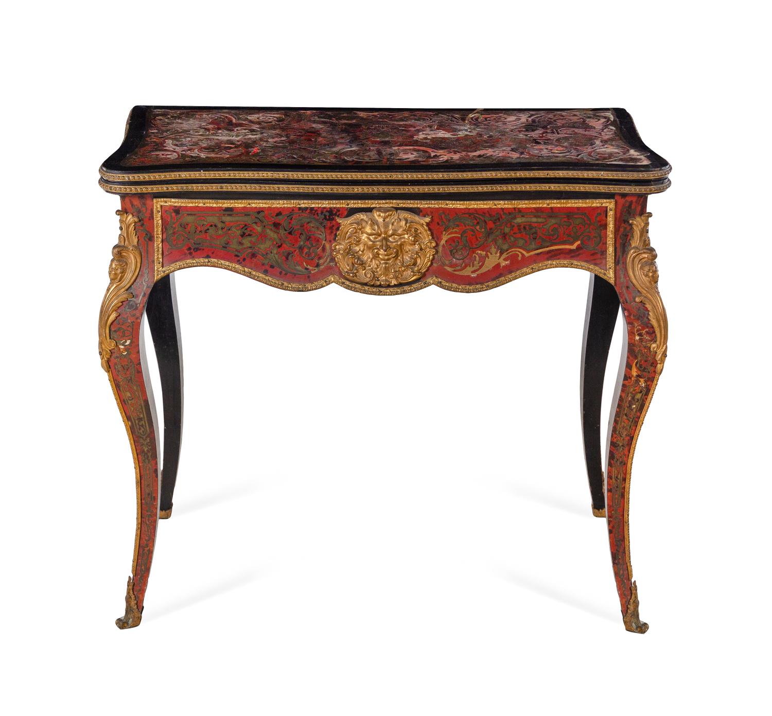 A Napoleon III Gilt Bronze Mounted Boulle Marquetry Game Table