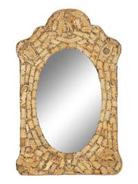 A Continental Carved Bone Mirror