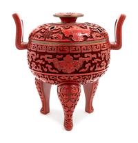 A Chinese Red Lacquer Censer