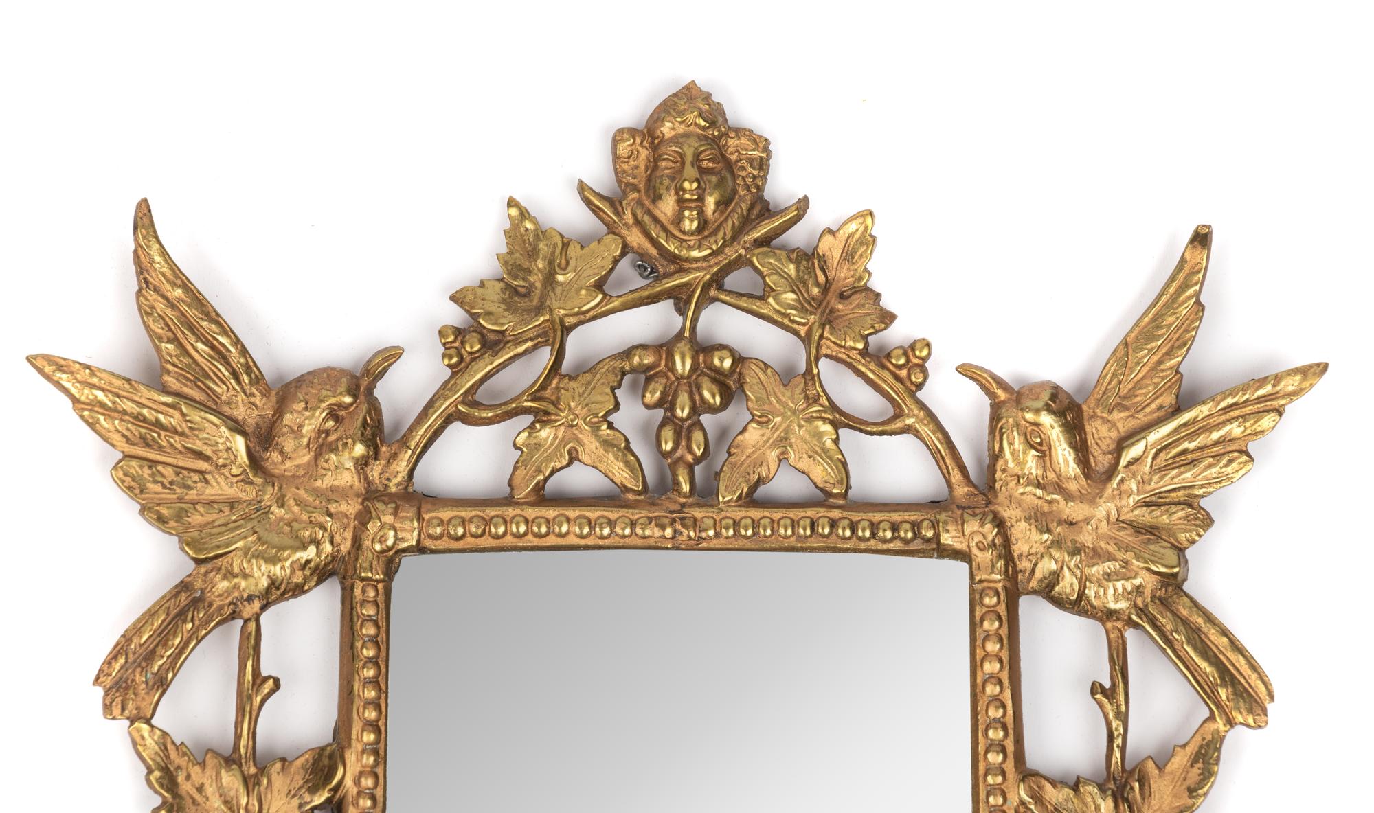 A Pair of Brass Girandole Mirrors