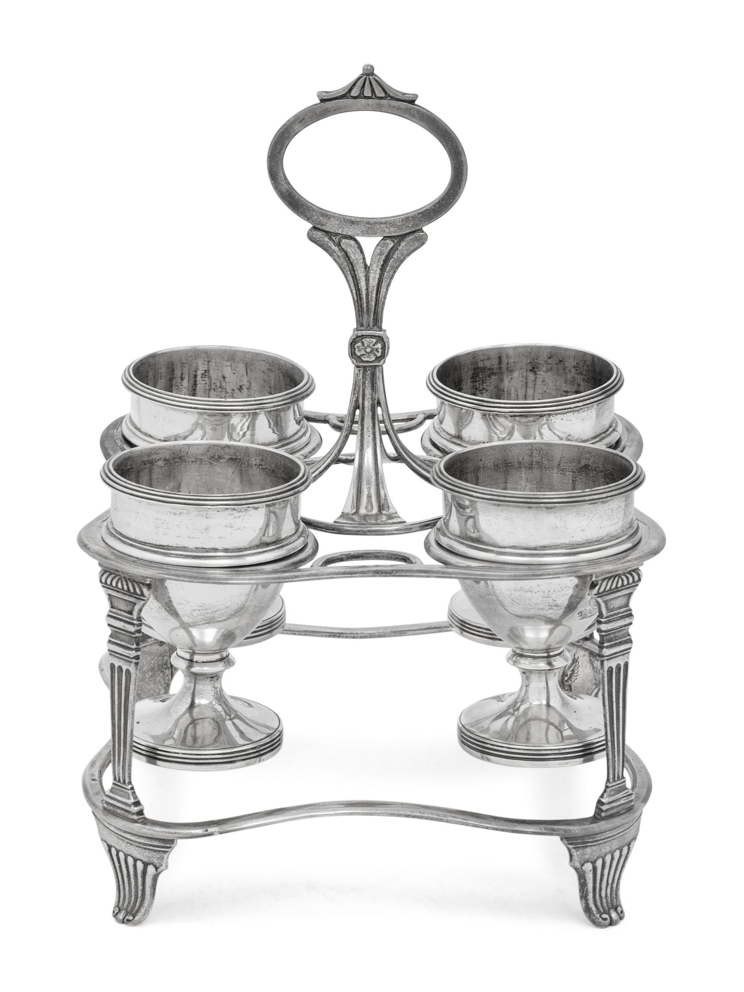 A George III Silver Egg Cruet