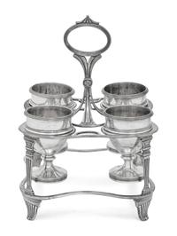 A George III Silver Egg Cruet