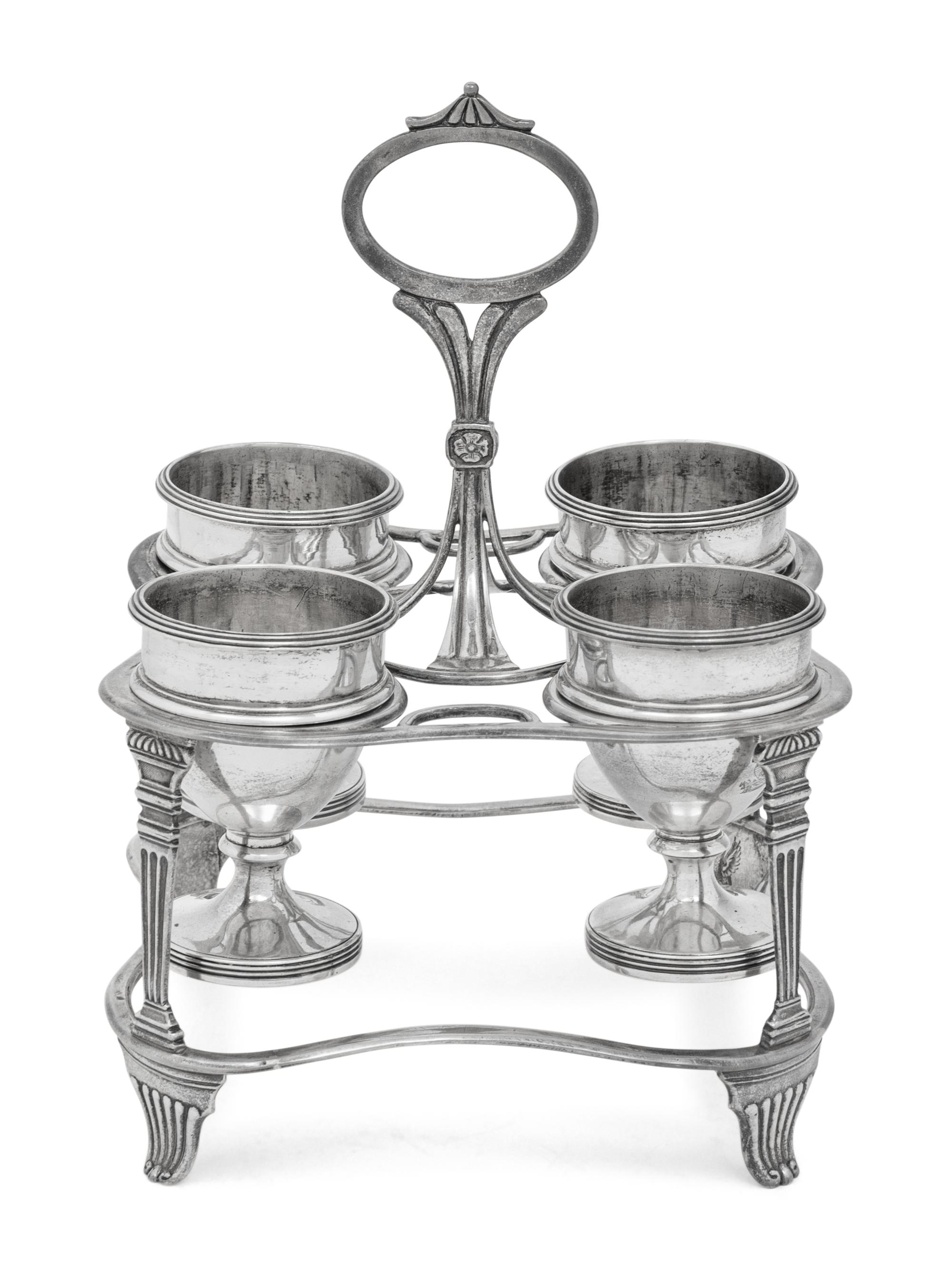 A George III Silver Egg Cruet