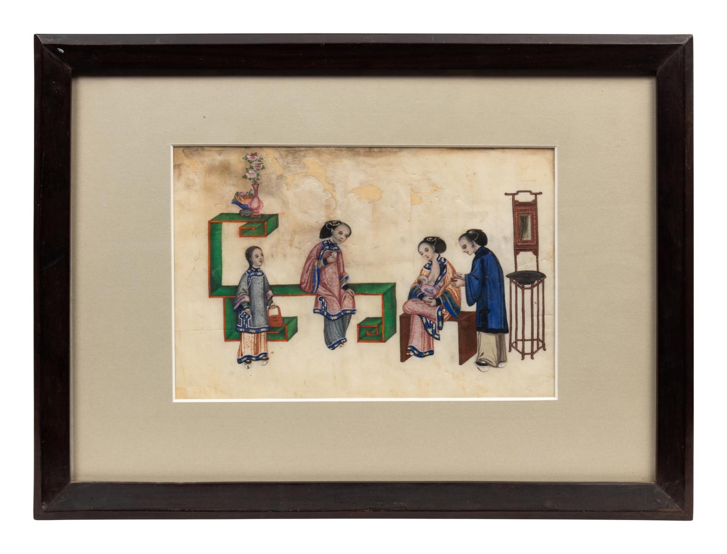 A Group of Twelve Chinese Export Pith Paintings