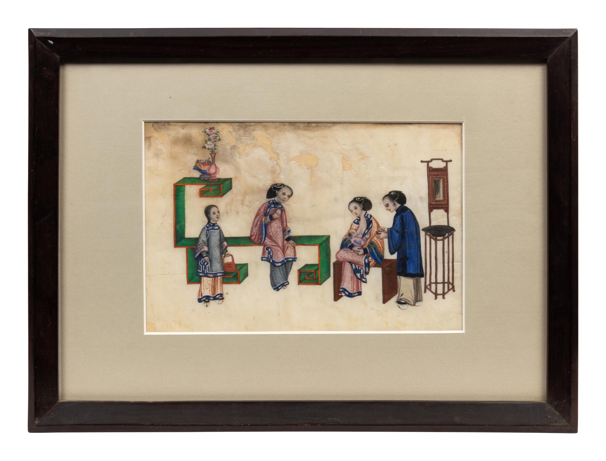 A Group of Twelve Chinese Export Pith Paintings
