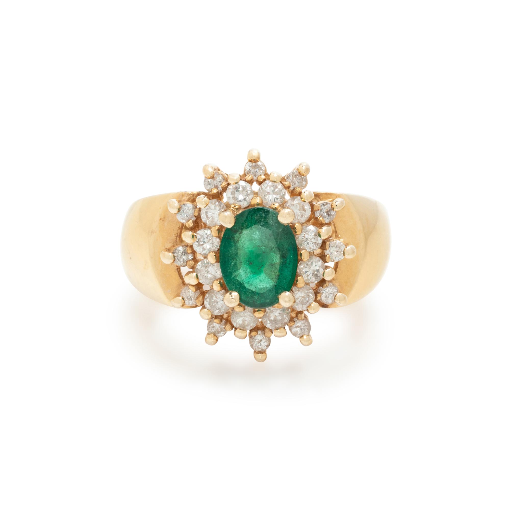 EMERALD AND DIAMOND RING