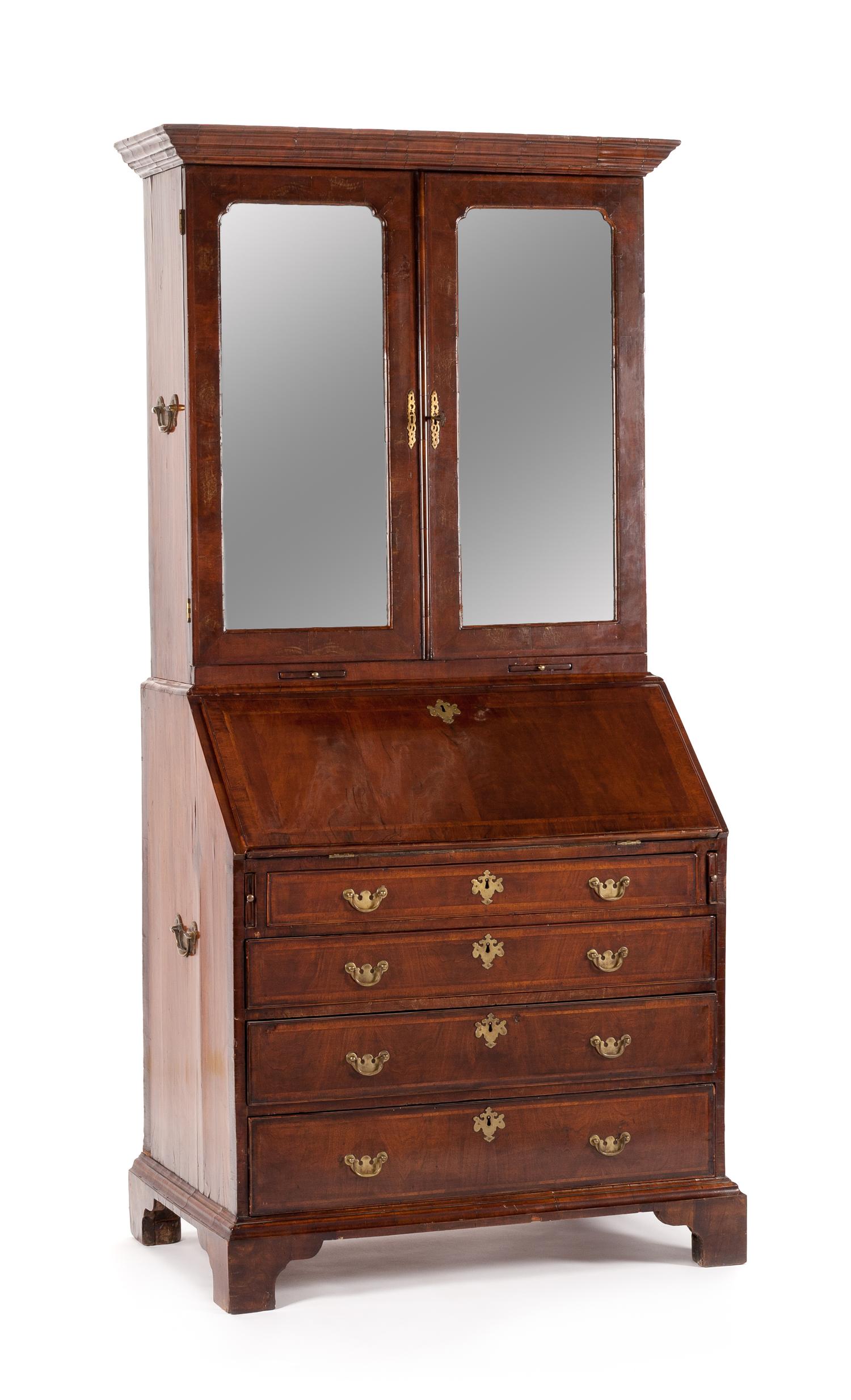 A George III Mahogany Secretary Height 81 x width 39 x depth 24 inches. — 18TH CENTURY