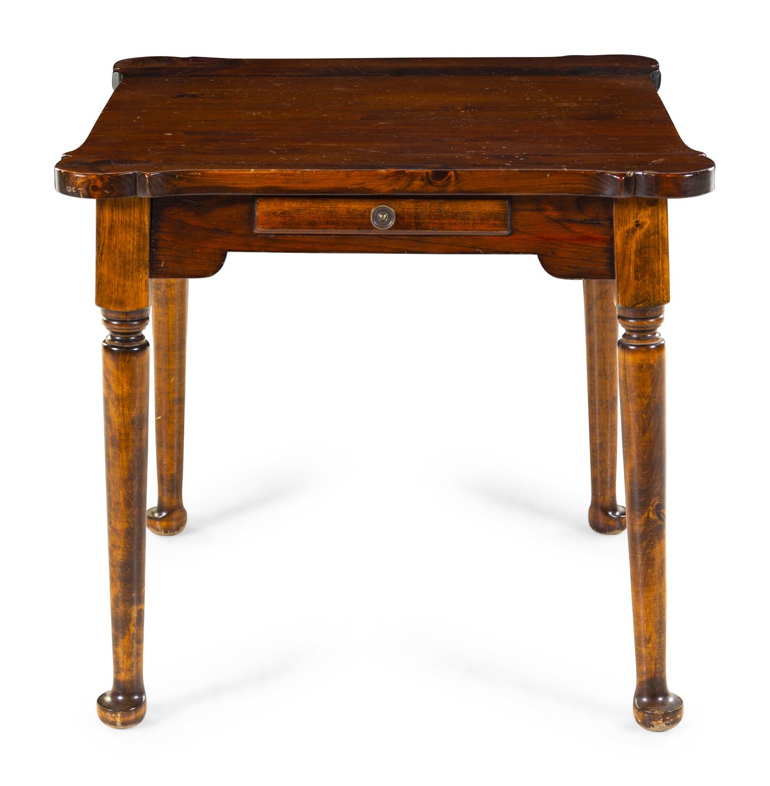 A Queen Anne Style Oak Side Table