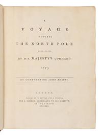 [TRAVEL & EXPLORATION]. PHIPPS, Constantine John (1744-1792). A Voyage Towards the North Pole Undertaken by His Majesty's Command 1773 . London: Printed by W. Bowyer and J. Nichols for J. Nourse, Bookseller to His Majesty, in the Strand, 1774.