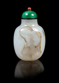 A Shadow Agate Snuff Bottle LIKELY 18TH/19TH CENTURY Height 2 7/8 inches. — LIKELY 18TH/19TH CENTURY