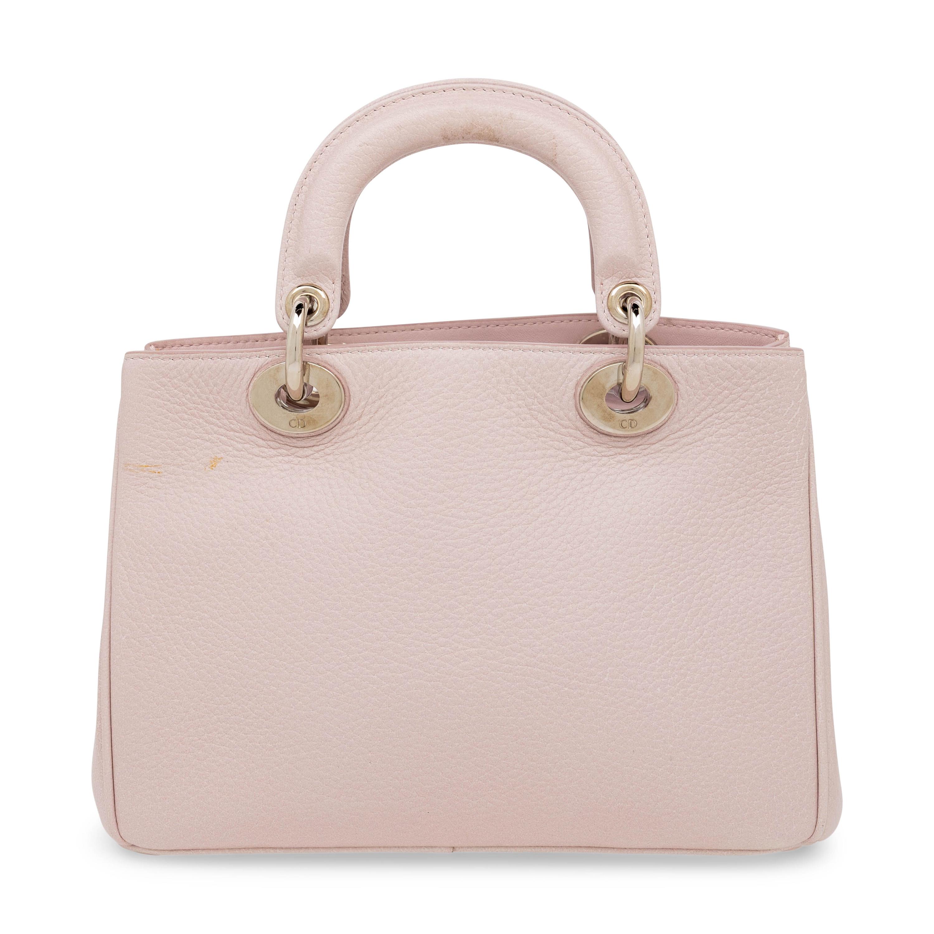 Christian Dior, Small Diorissimo Bag in Pale Pink Floral-Print Leather