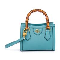 GUCCI, SMALL BLUE DIANA BAG