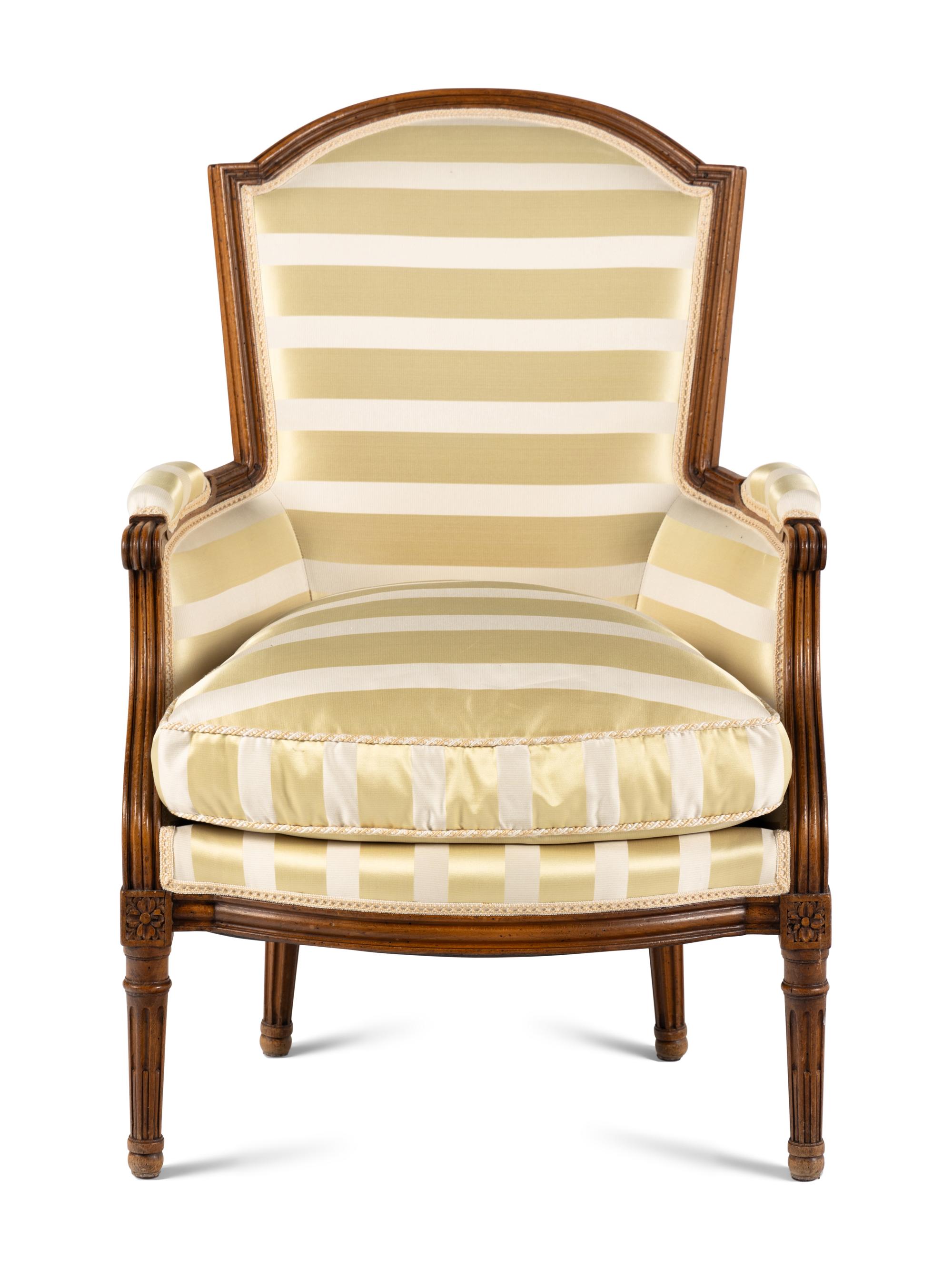 A Louis XVI Style Beechwood Bergère