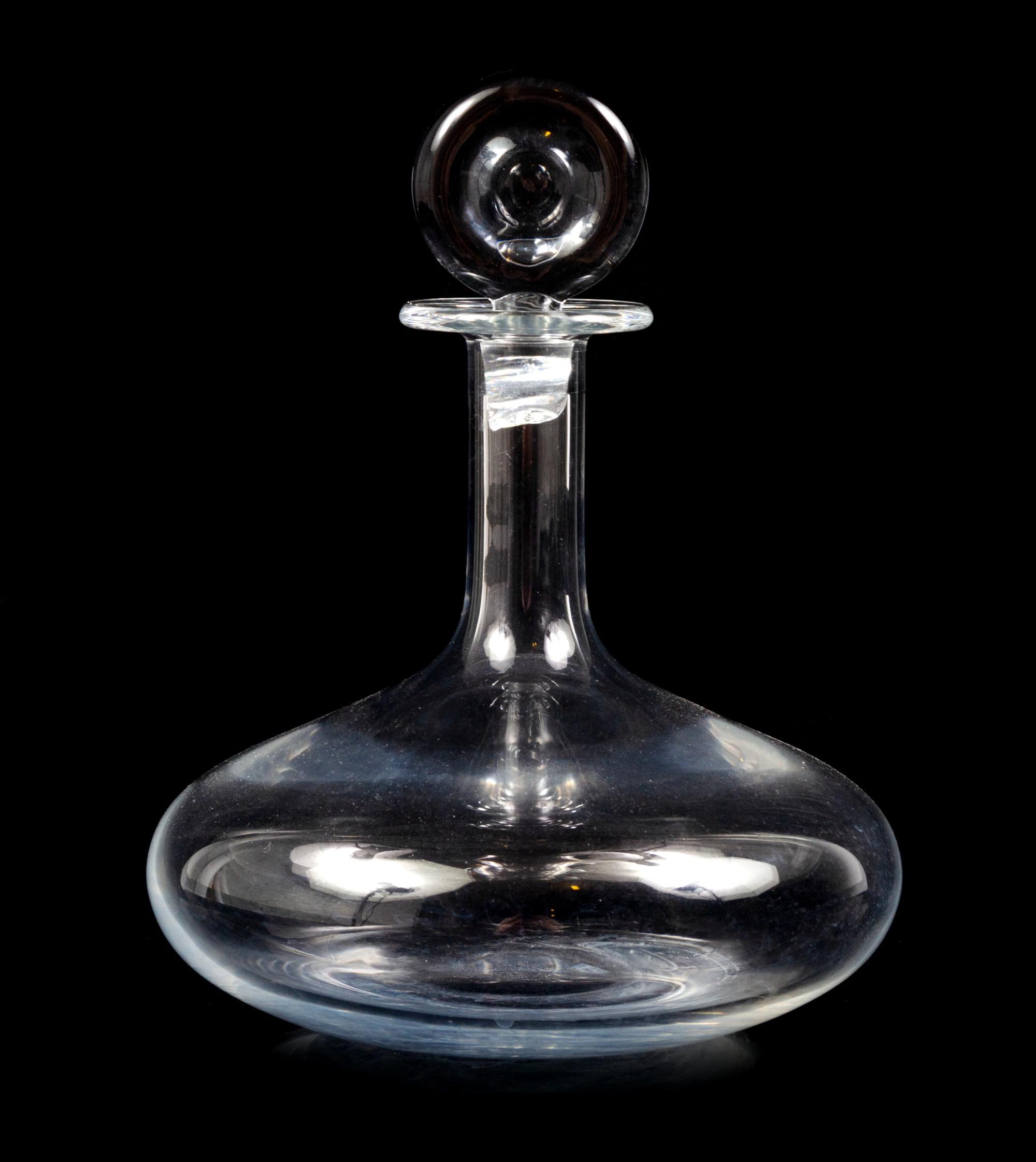 A Baccarat Glass Ship's Decanter