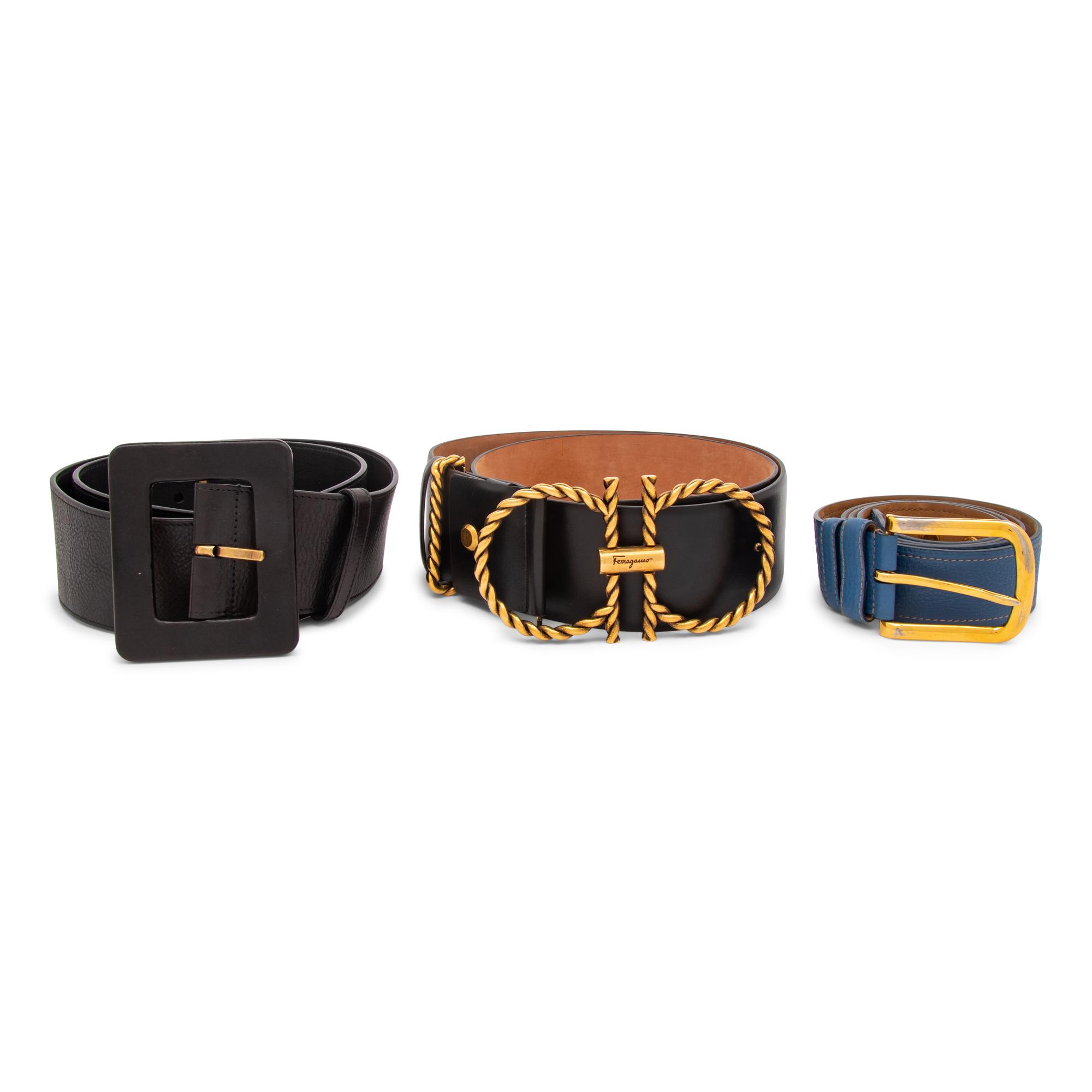 Three Designer Belts