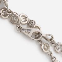 A 14K White Gold, Platinum, Diamond, and Onyx Necklace