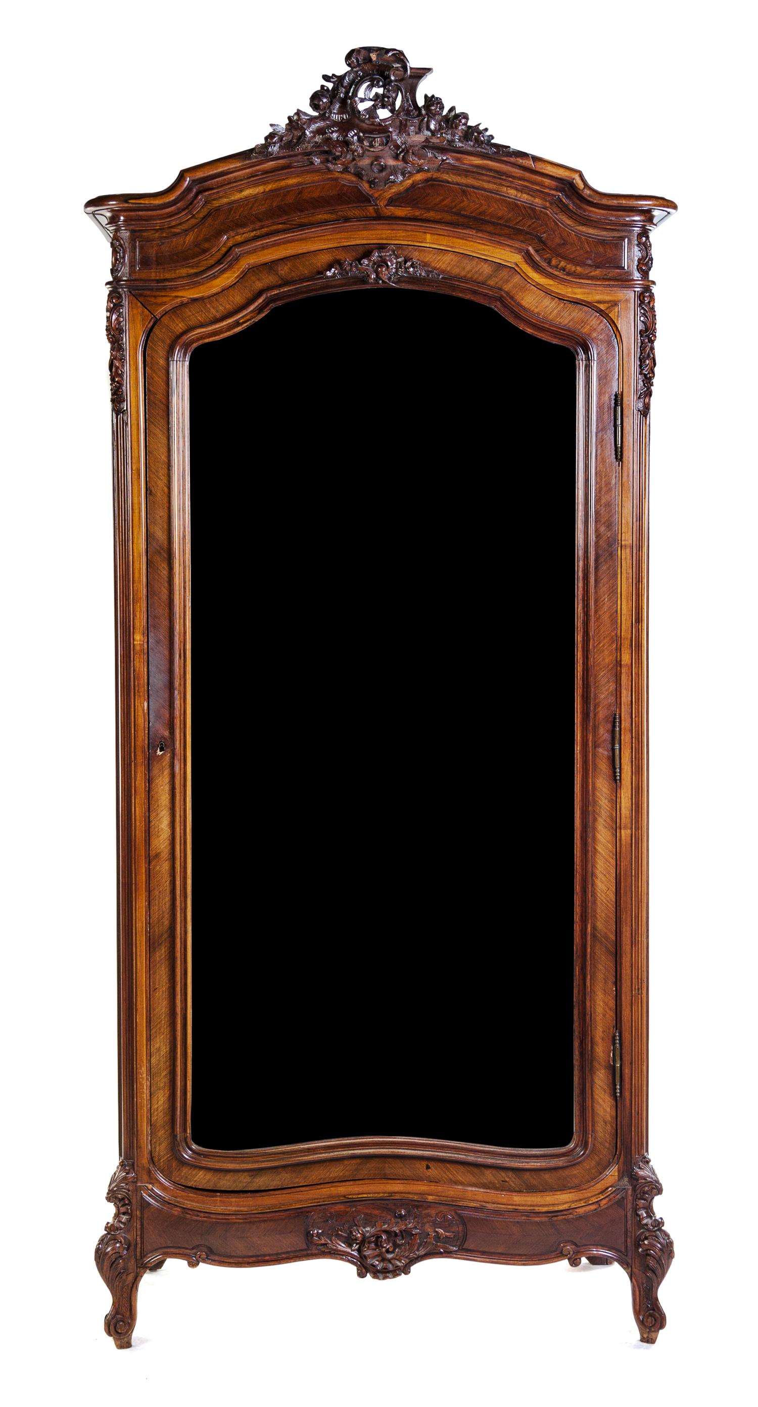 A Louis XV Style Armoire Height 94 1/2 x width 43 x depth 25 inches.
