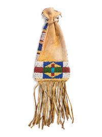 Arapaho Beaded Hide Paint Pouch