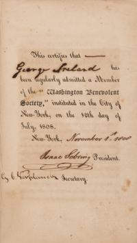 [Americana] Washington, George. Washington's Farewell Address, to the People of the United States. Published for the Washington Benevolent Society