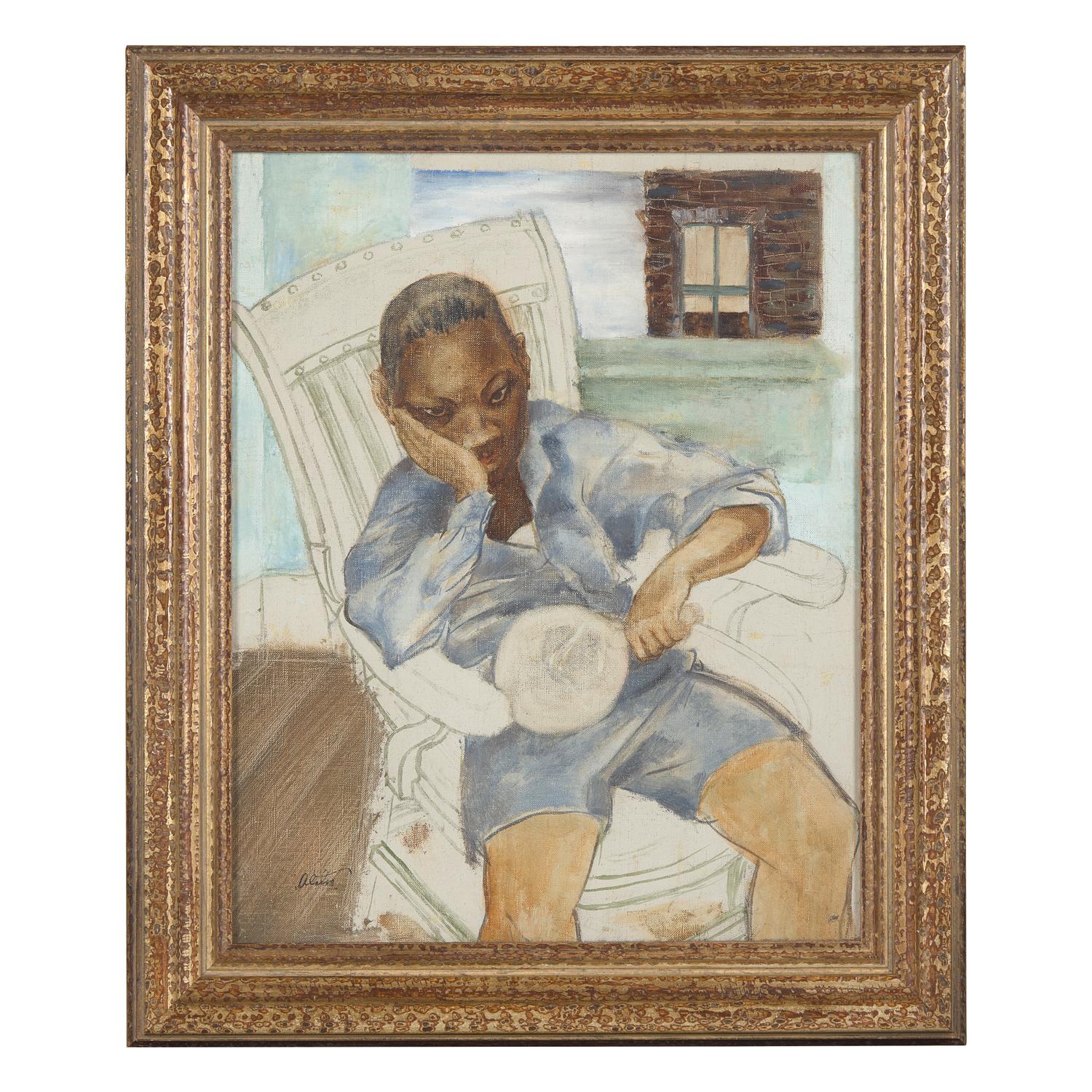 Charles Henry Alston (American, 1907-1977) — Untitled (Portrait of a Boy) , c. 1940-50