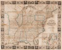 PHELPS, ENSIGNS & THAYER, publishers. Phelps's National Map of the United States, A Travellers Guide [map only]. New York, 1848.