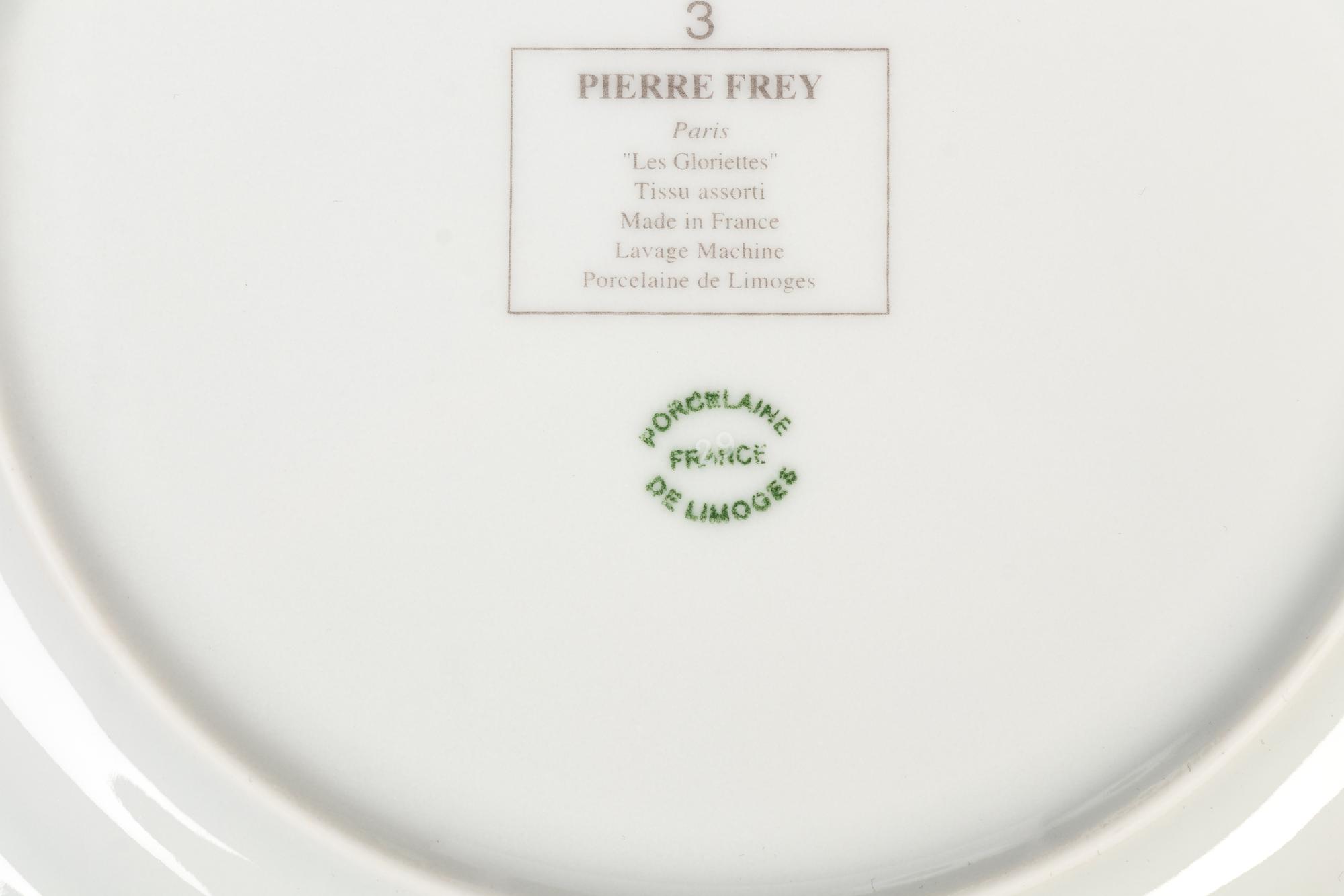 A Set of Pierre Frey for Limoges Les Gloriettes Porcelain Dinner and Salad Plates