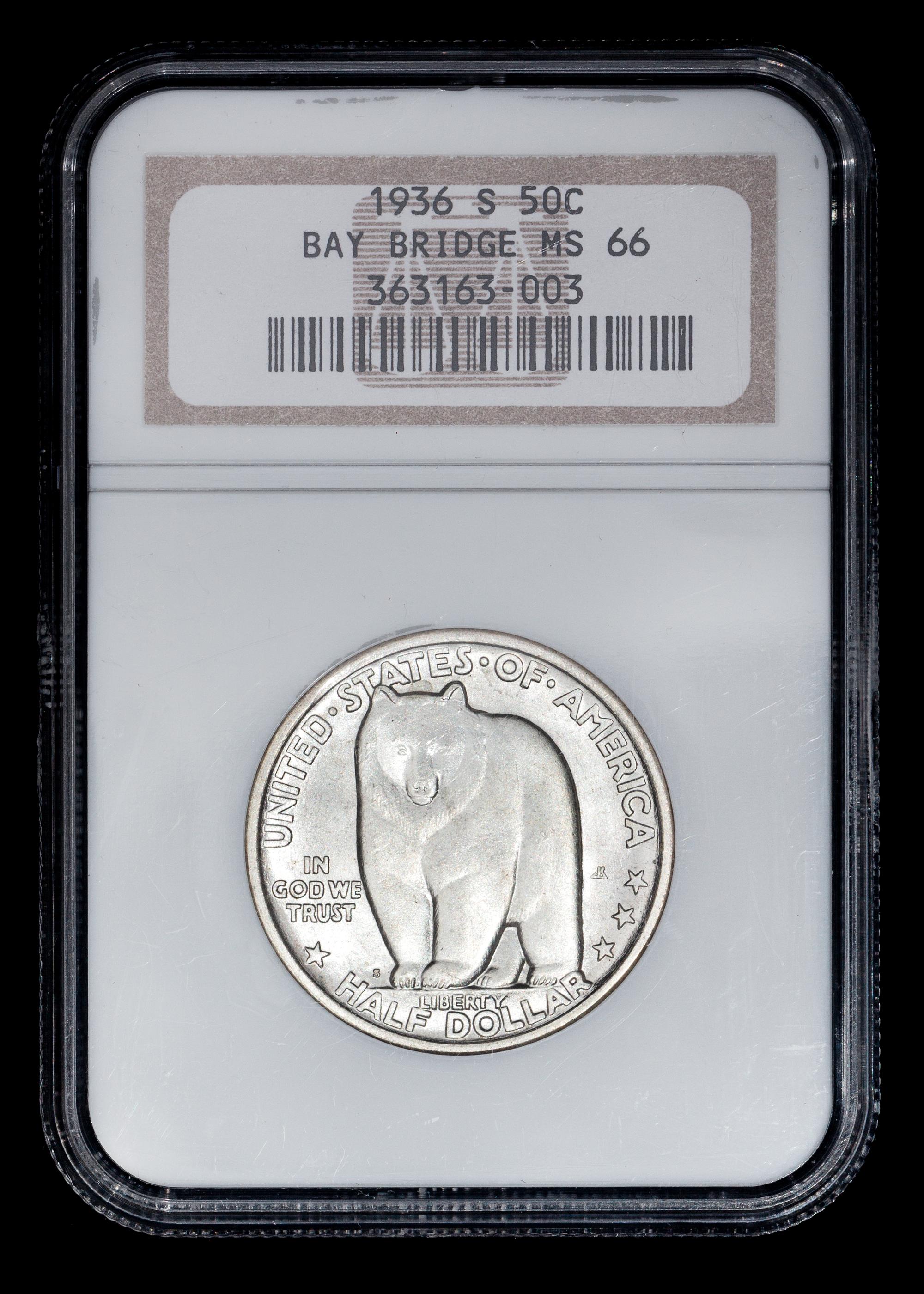 A United States 1936-S Bay Bridge Commemorative 50c Coin