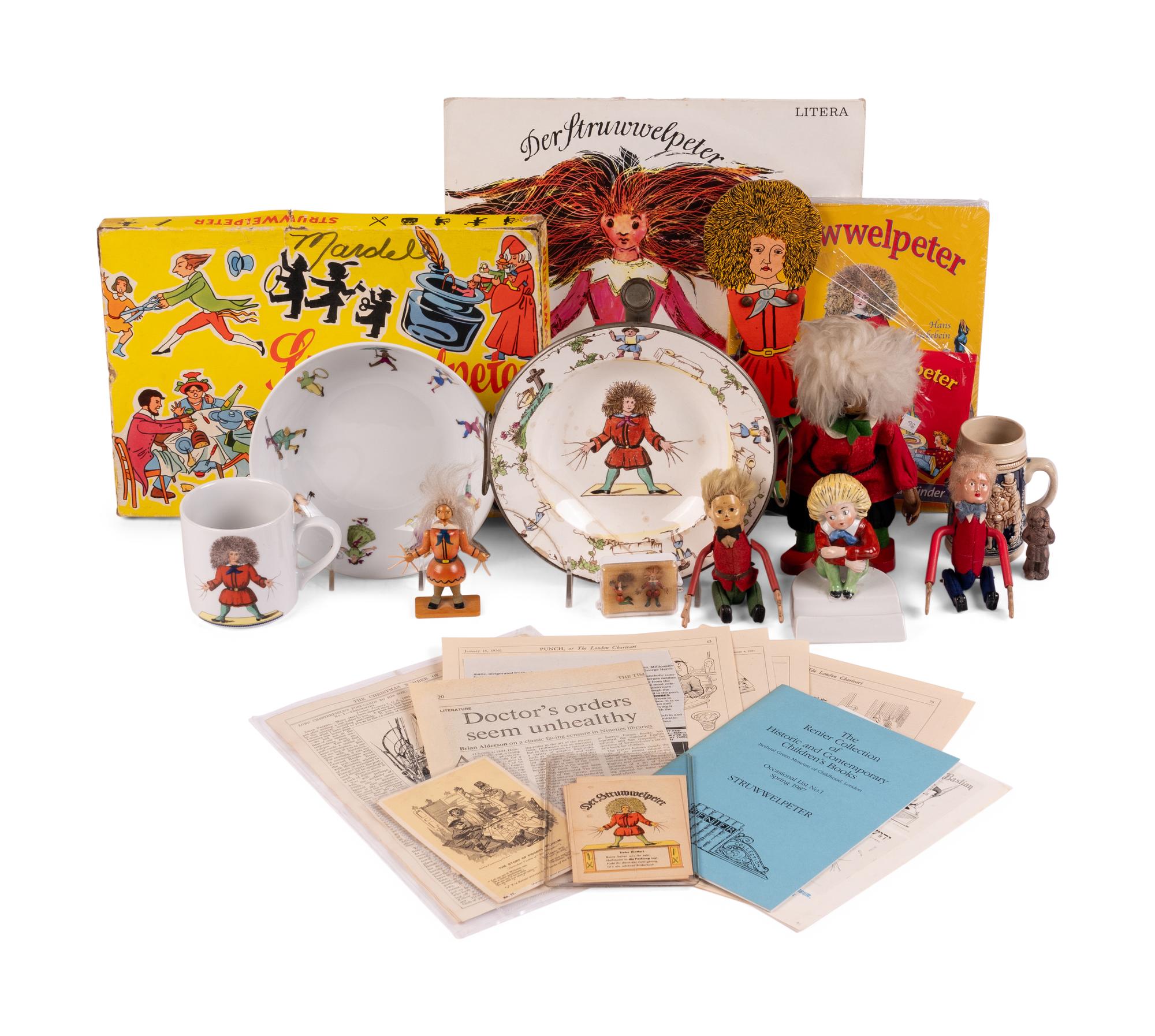 [CHILDREN'S BOOKS - STRUWWELPETER]. HOFFMANN, Heinrich (1809-1894). A large collection of books, ephemera, and collectibles, including: