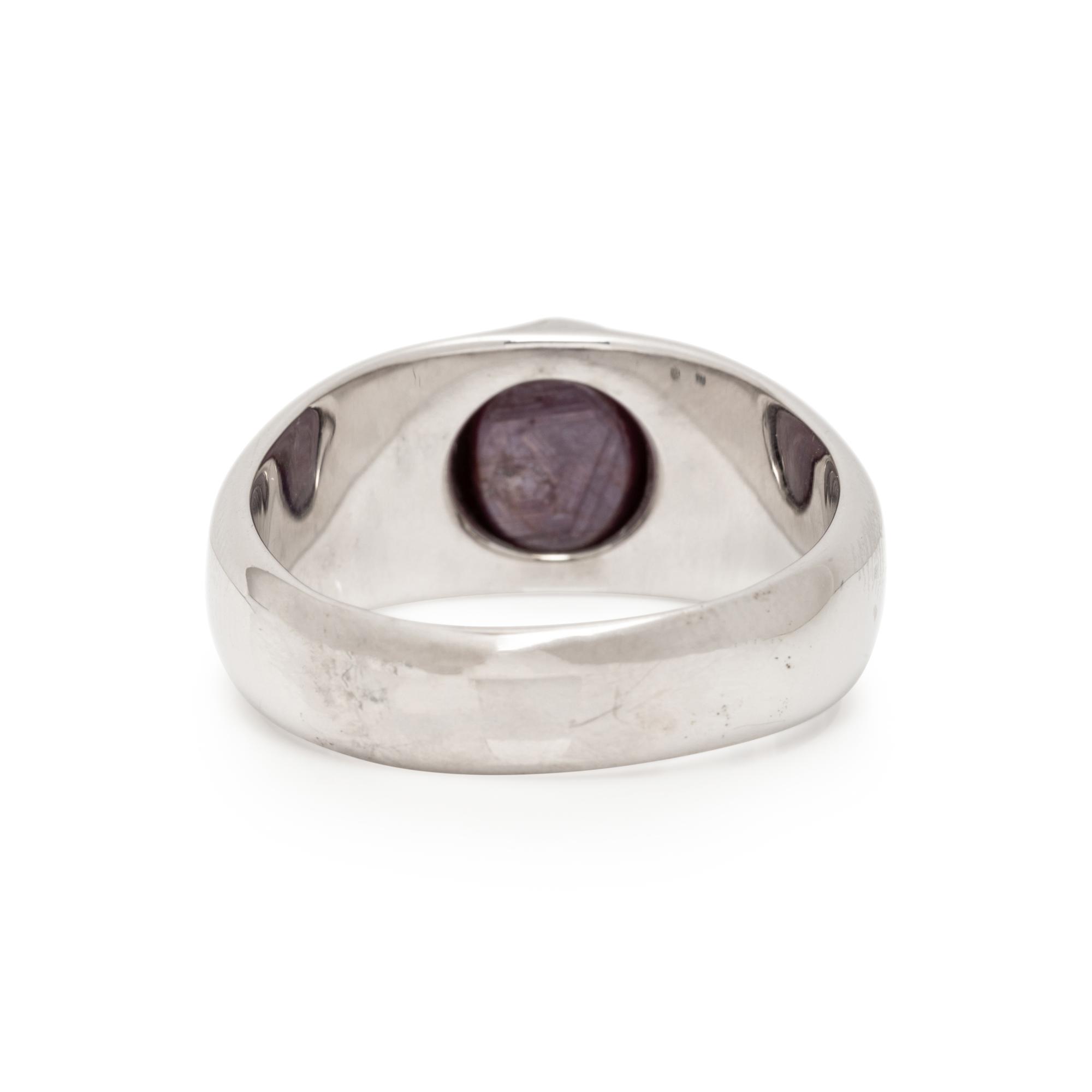 STAR RUBY AND DIAMOND RING