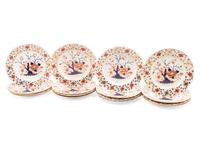 Seventeen Derby Porcelain Service Plates
