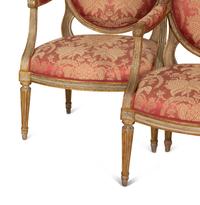 A Suite of Four Louis XVI Style Painted Fauteuils