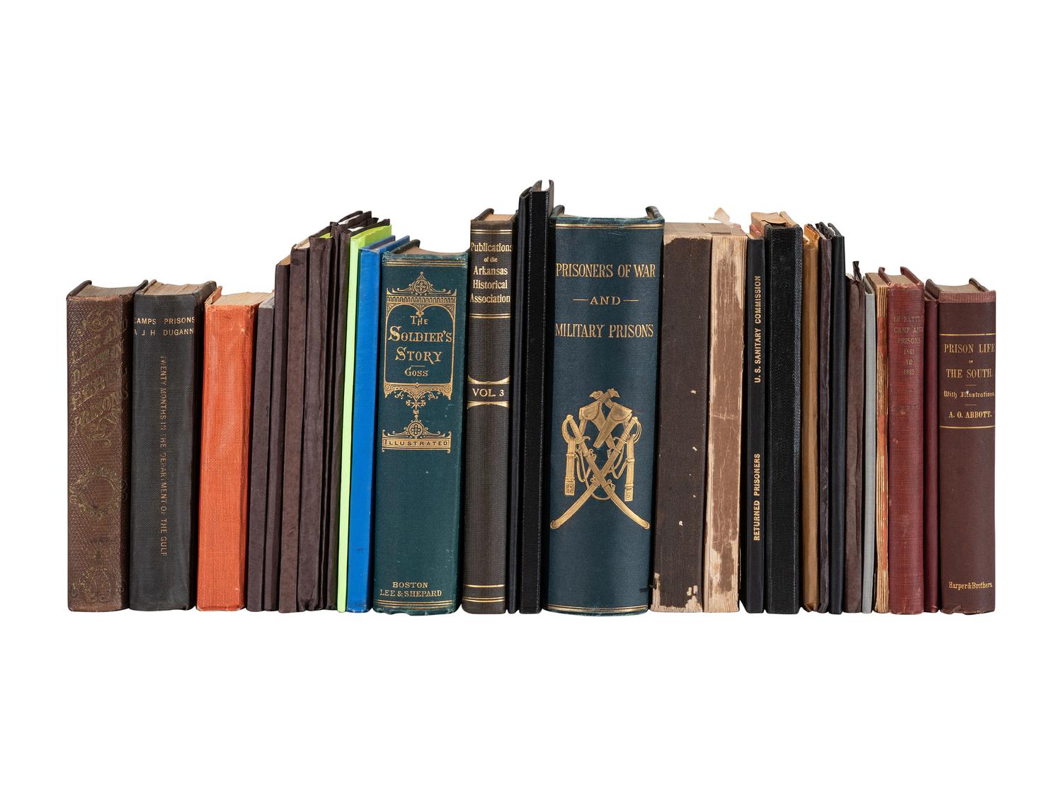[CIVIL WAR]. Memoirs and reports regarding Union soldiers in Confederate prisons. 29 volumes.
