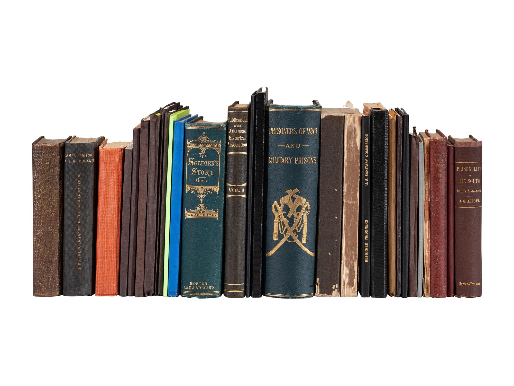 [CIVIL WAR]. Memoirs and reports regarding Union soldiers in Confederate prisons. 29 volumes.