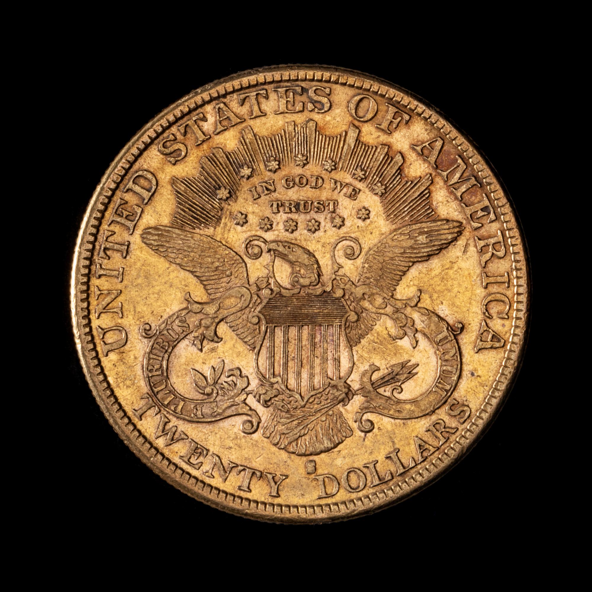 A United States 1892-S Liberty Head $20 Gold Coin