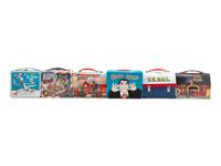 A Group of Six Themed Lunch Boxes