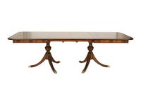 A Regency Style Mahogany Two Pedestal Dining Table — 20th Century